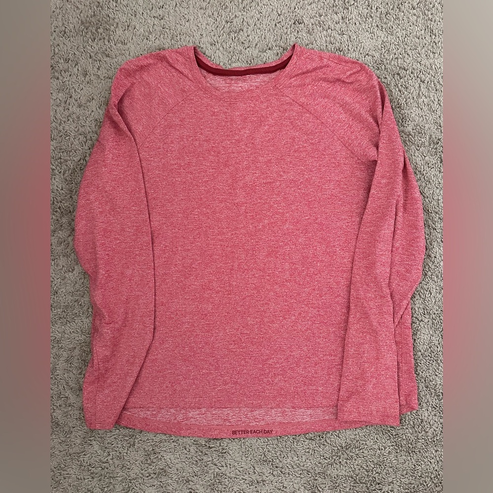 Lululemon | License to Train Classic-Fit Long Sleeve | Heather Red | Size 12